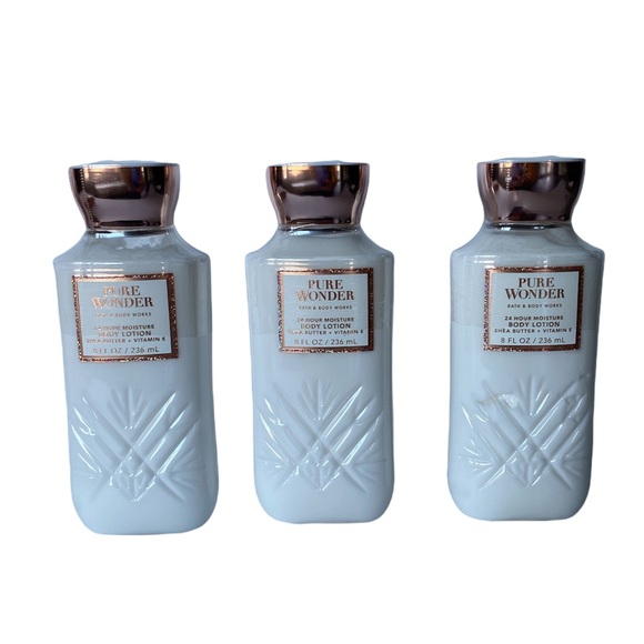 Bath & Body Works Pure Wonder (Jasmine,Amber) Body Lotion w/Shea & Vitamin E x3 - Picture 1 of 2